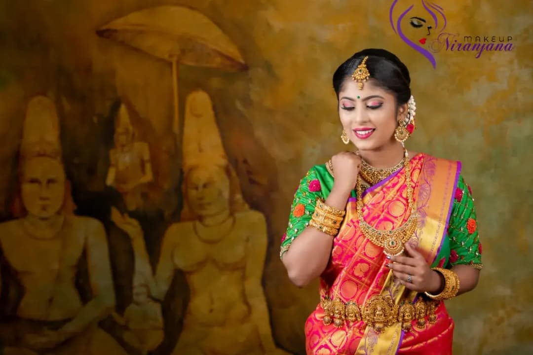 Behind the scenes — bridal makeup application by Niranjana, Chennai