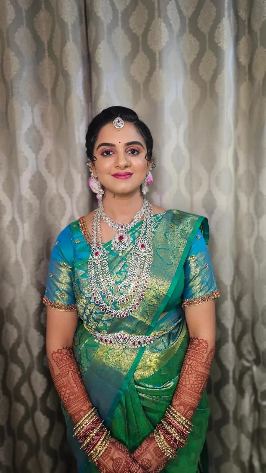 Engagement makeup look 2 by Makeup Niranjana, Chennai