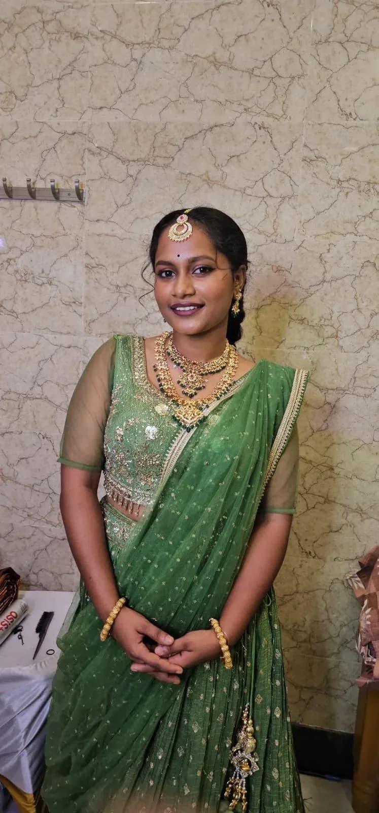 Engagement makeup look 3 by Makeup Niranjana, Chennai