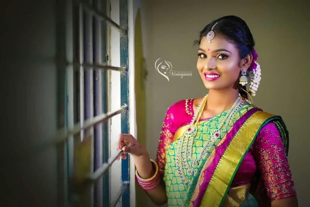 Muhurtham bridal makeup look 13 by Makeup Niranjana, Chennai