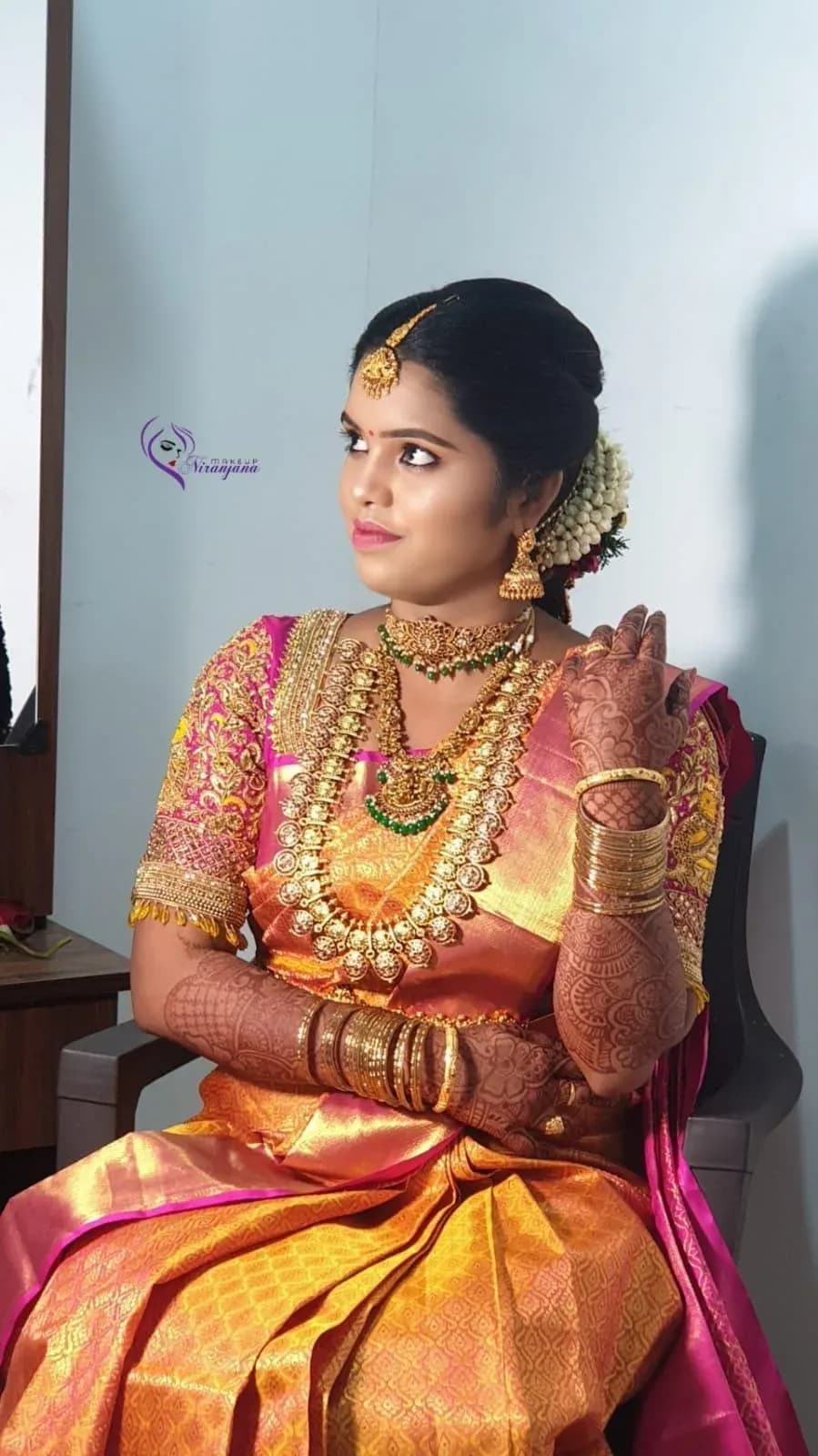 Muhurtham bridal makeup look 14 by Makeup Niranjana, Chennai