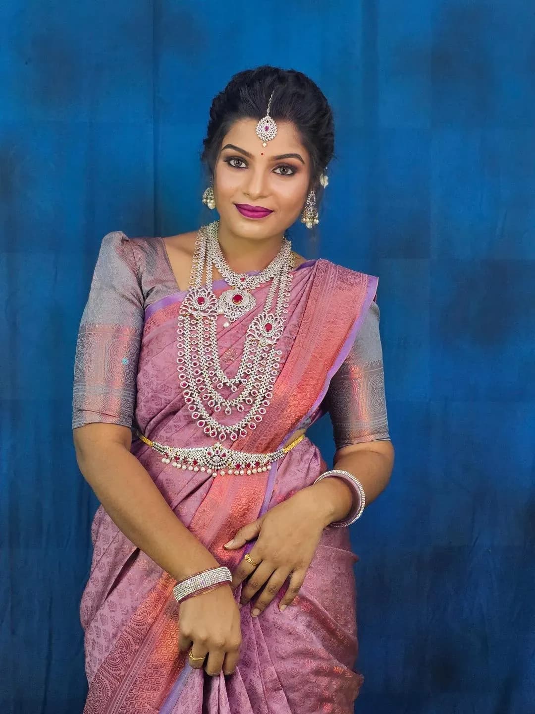 Muhurtham bridal makeup look 17 by Makeup Niranjana, Chennai