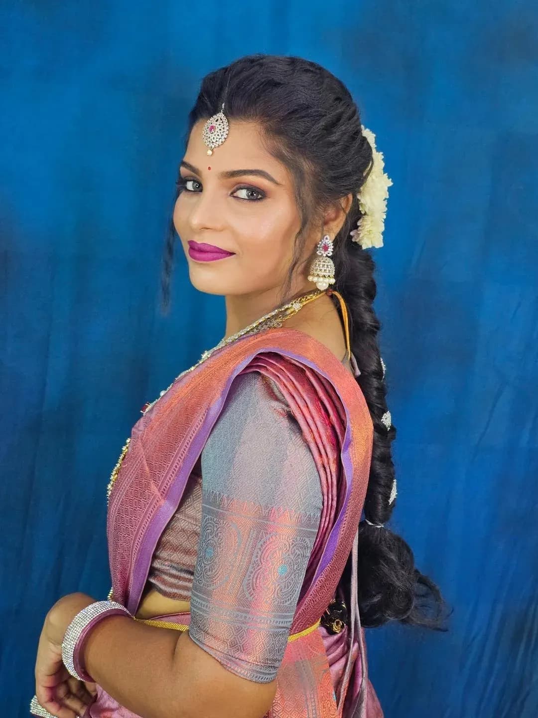 Muhurtham bridal makeup look 18 by Makeup Niranjana, Chennai