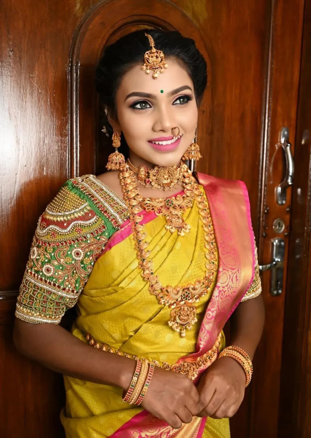 Muhurtham bridal makeup look 29 by Makeup Niranjana, Chennai