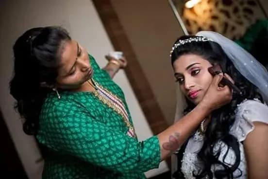 Christian wedding makeup look 3 by Makeup Niranjana, Chennai