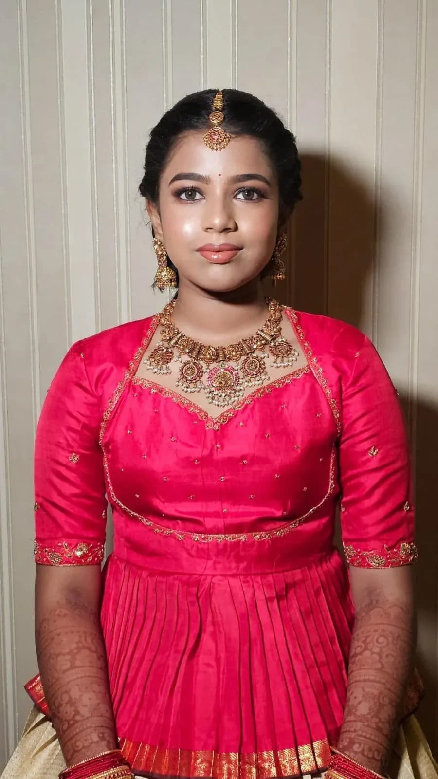 Puberty function makeup look 15 by Makeup Niranjana, Chennai