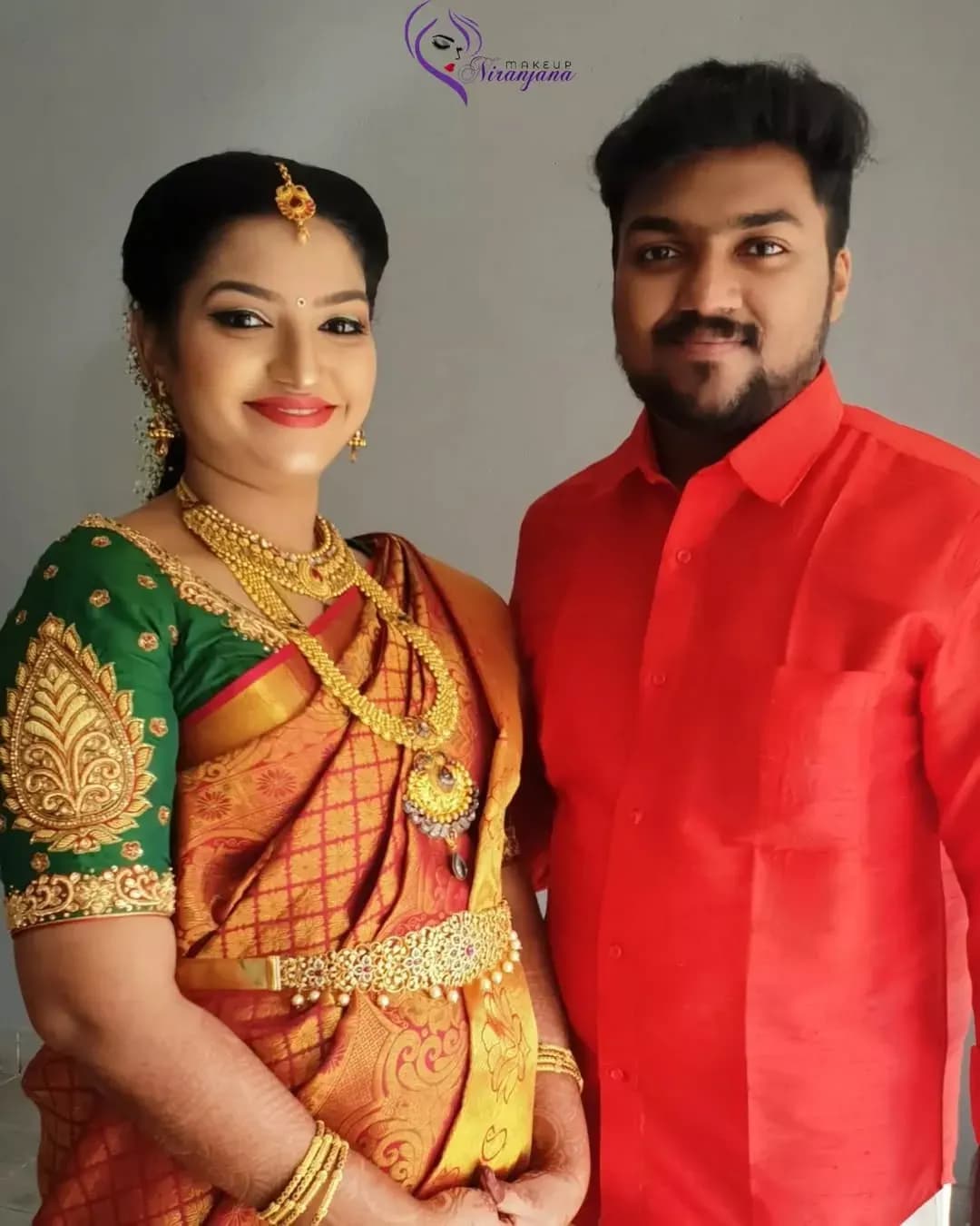 Baby shower makeup look 3 by Makeup Niranjana, Chennai