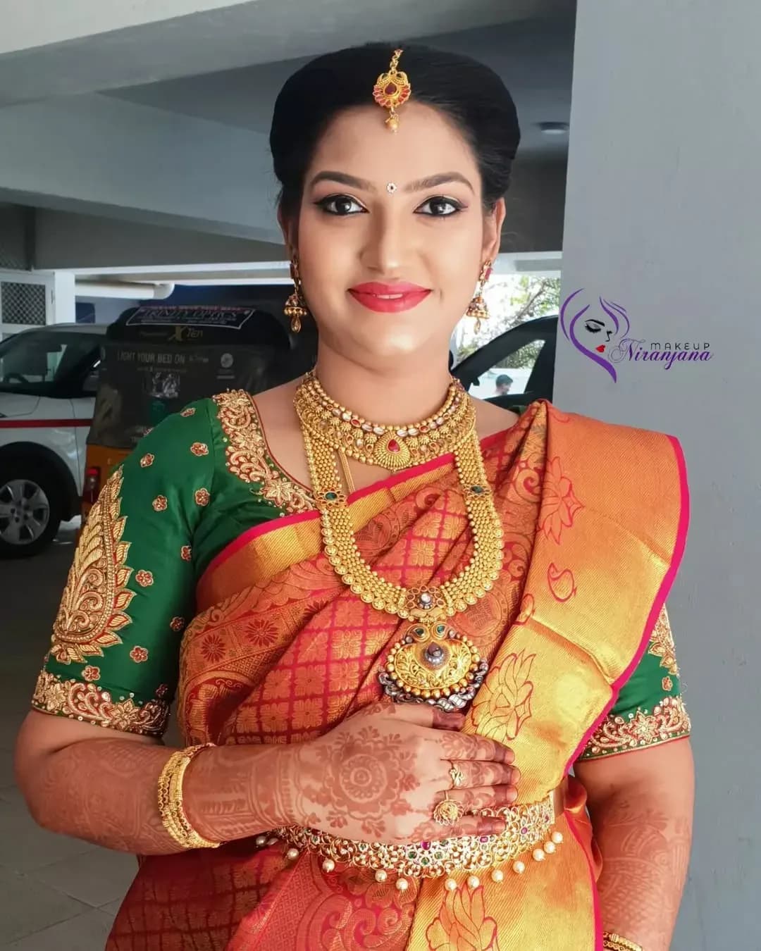 Baby shower makeup look 4 by Makeup Niranjana, Chennai