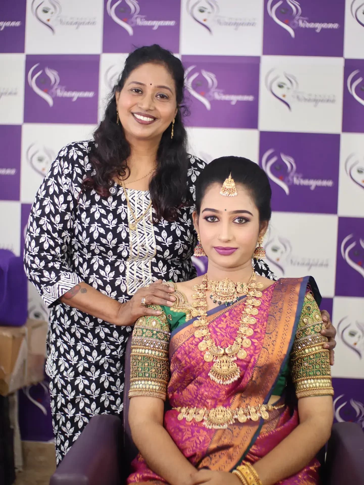 South Indian bridal portrait by Makeup Niranjana, Chennai