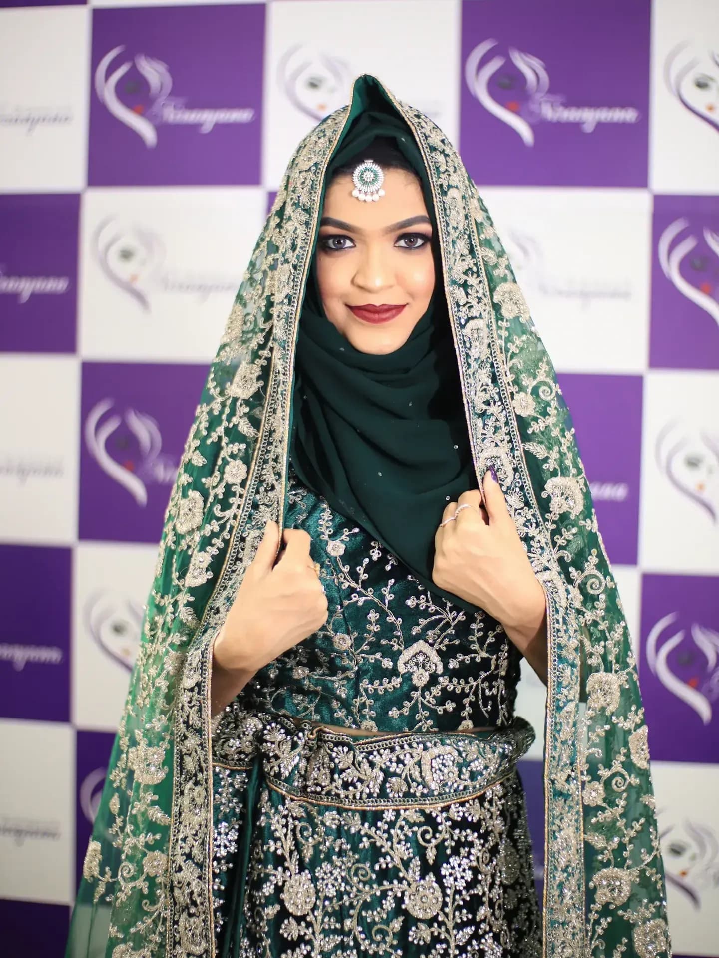 South Indian bridal portrait by Makeup Niranjana, Chennai
