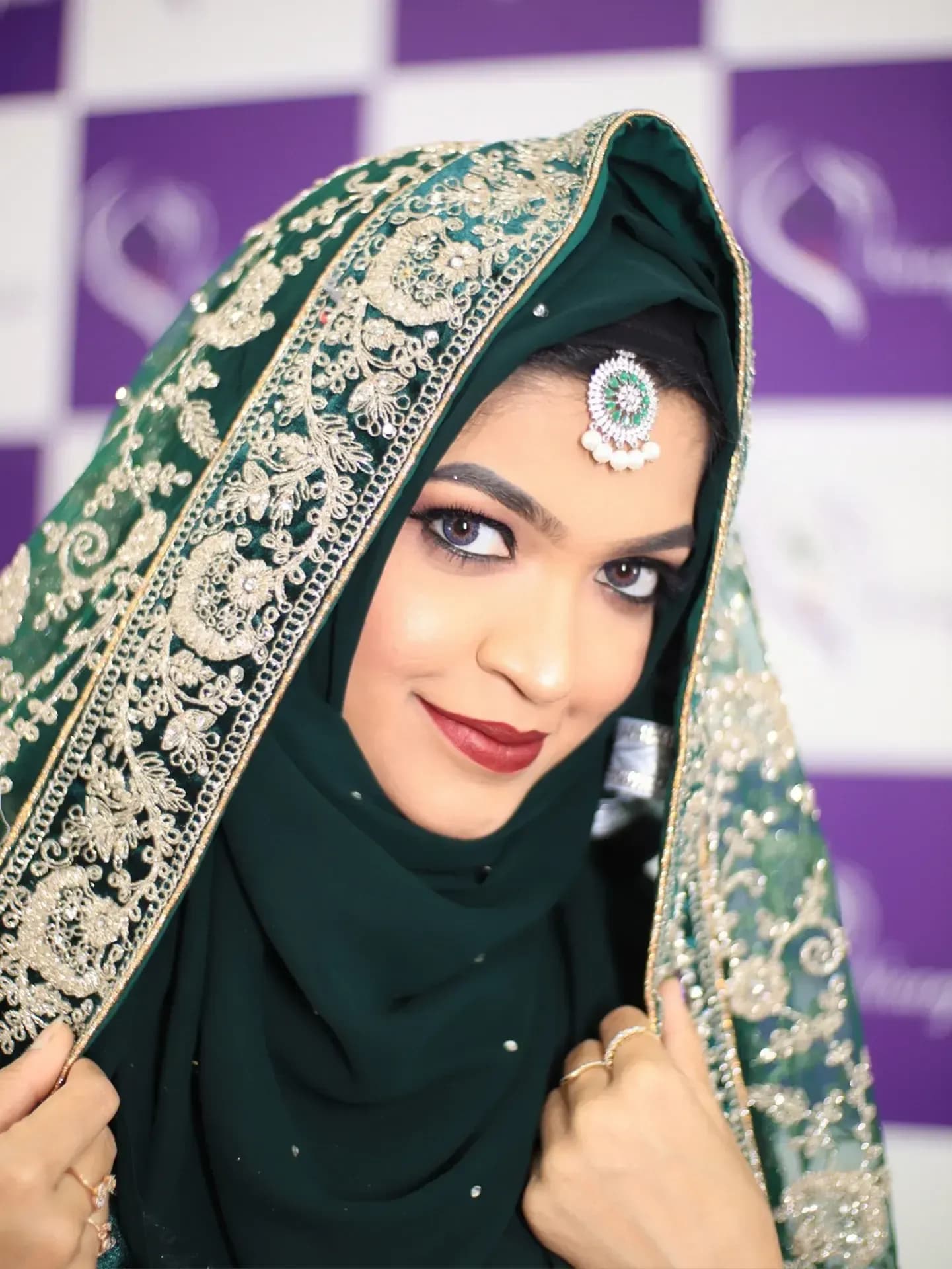 South Indian bridal portrait by Makeup Niranjana, Chennai