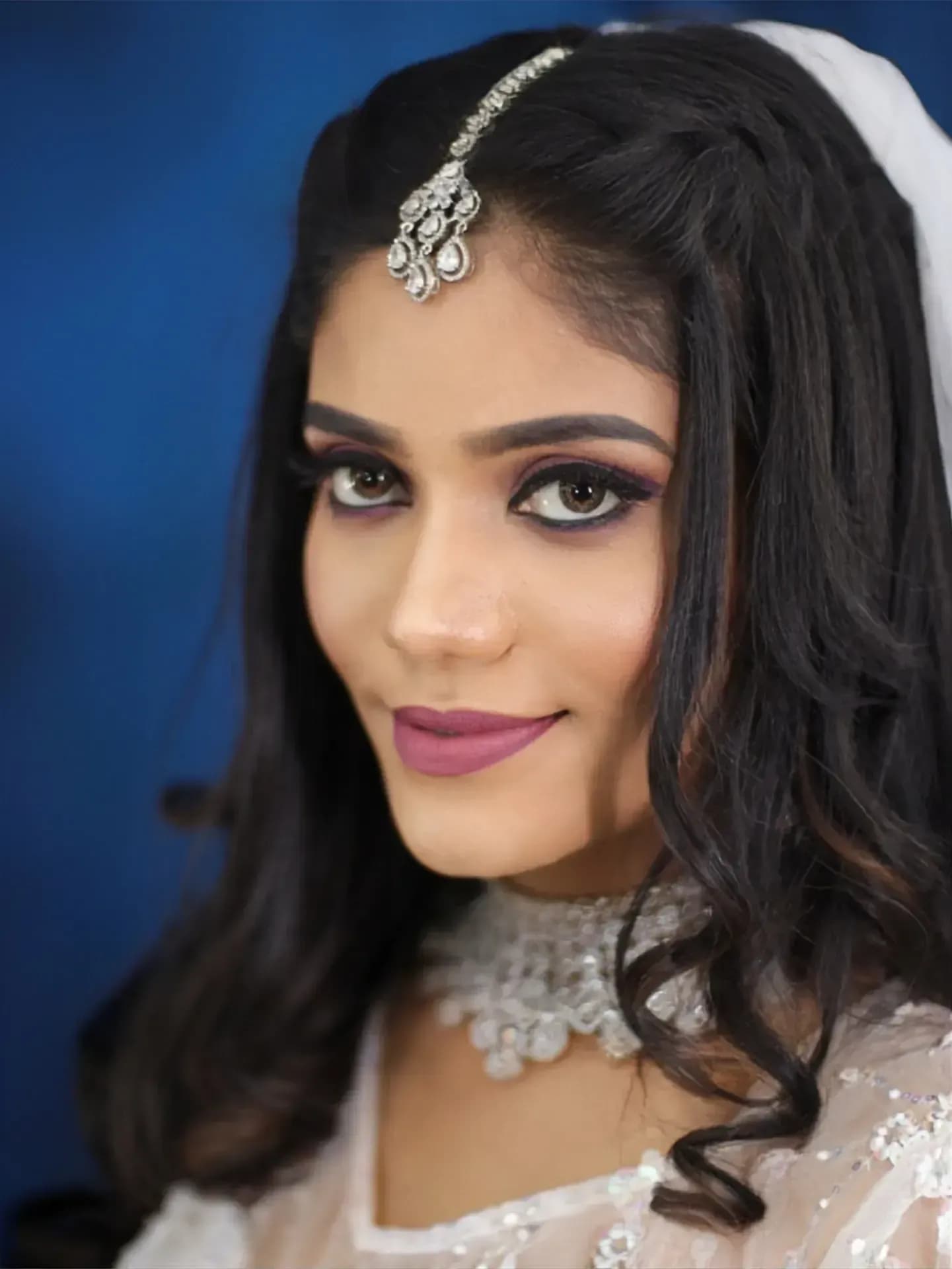 South Indian bridal portrait by Makeup Niranjana, Chennai