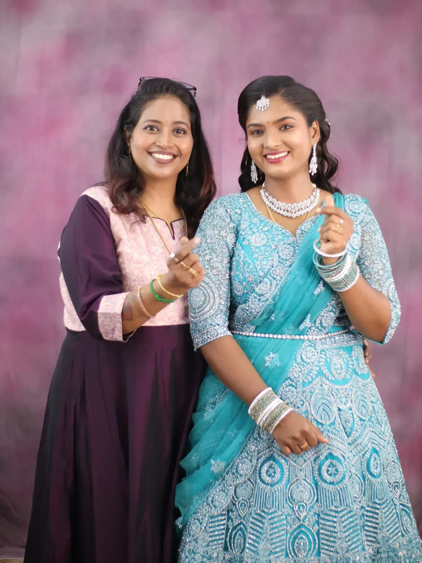 South Indian bridal portrait by Makeup Niranjana, Chennai