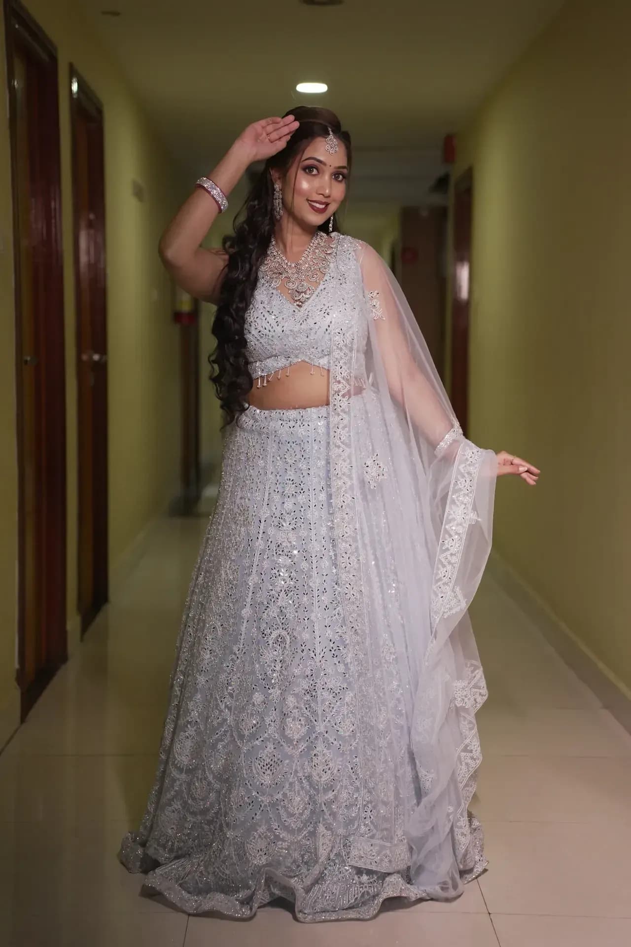 South Indian bridal portrait by Makeup Niranjana, Chennai