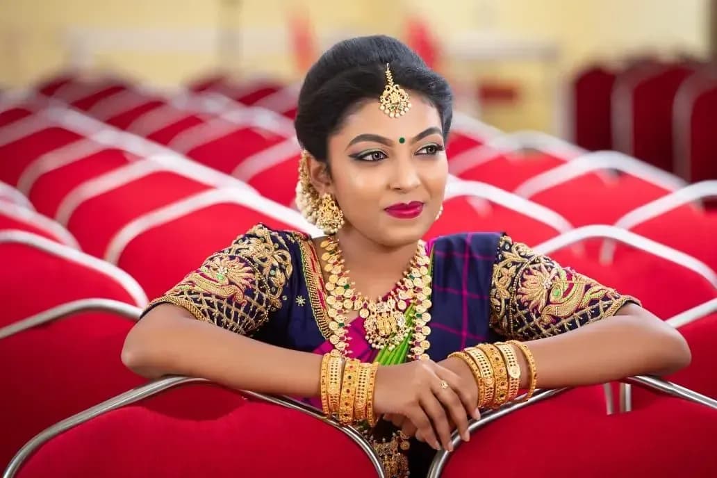 Behind the scenes — bridal makeup application by Niranjana, Chennai
