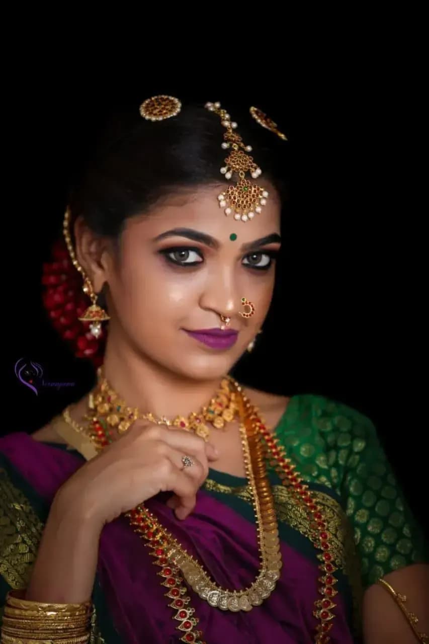 Behind the scenes — bridal makeup application by Niranjana, Chennai