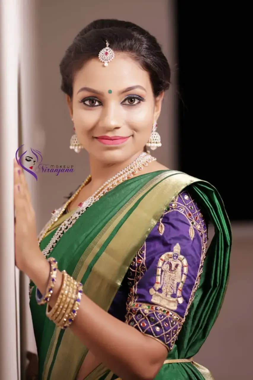 Behind the scenes — bridal makeup application by Niranjana, Chennai