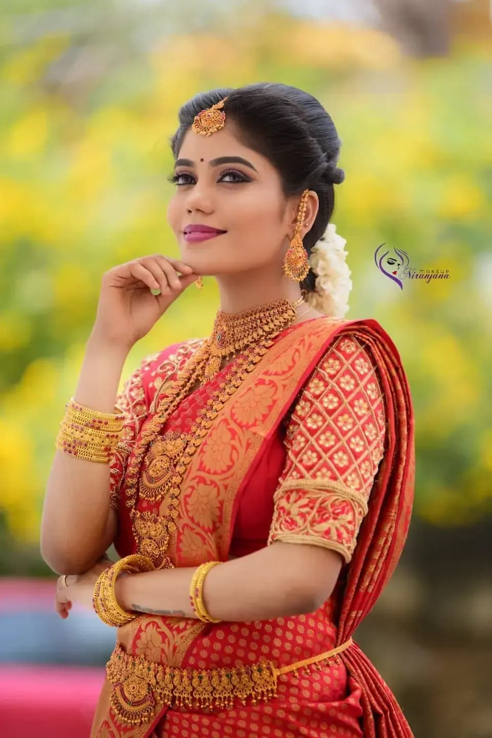 Behind the scenes — bridal makeup application by Niranjana, Chennai