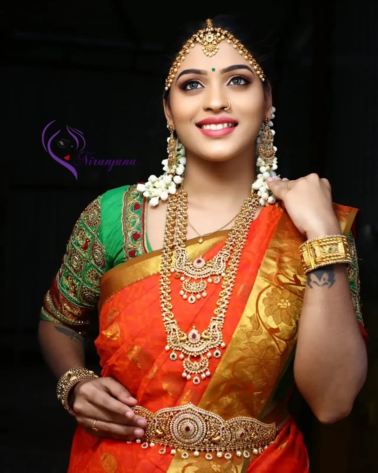 Behind the scenes — bridal makeup application by Niranjana, Chennai