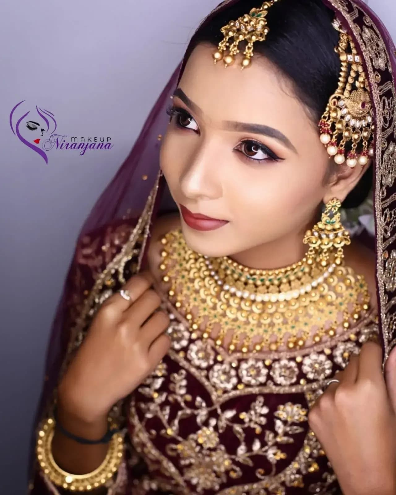 Behind the scenes — bridal makeup application by Niranjana, Chennai