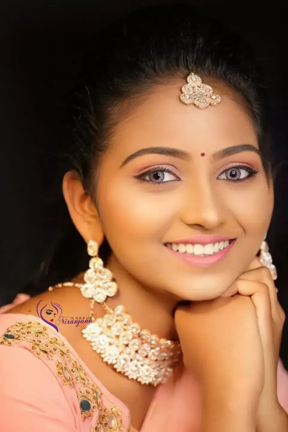 Behind the scenes — bridal makeup application by Niranjana, Chennai