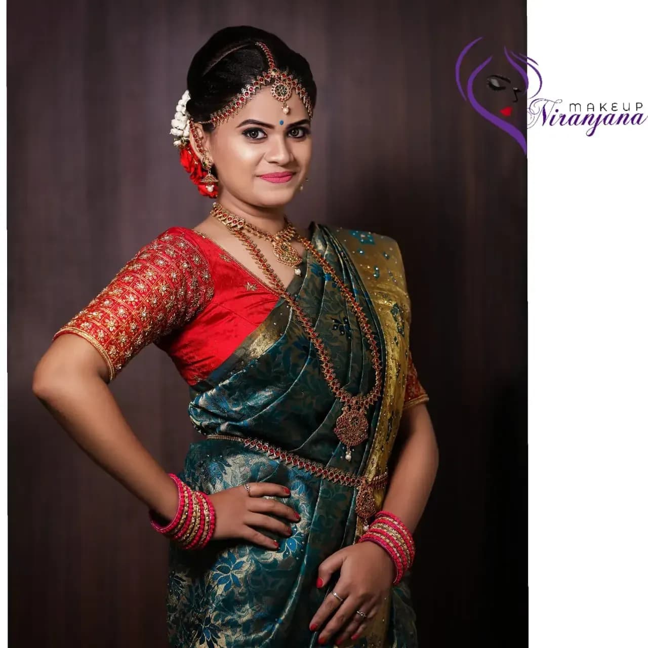 Behind the scenes — bridal makeup application by Niranjana, Chennai