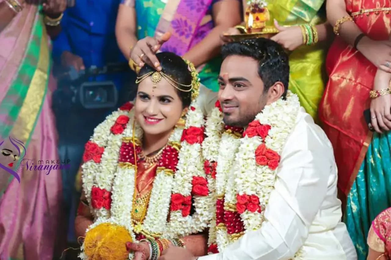 Behind the scenes — bridal makeup application by Niranjana, Chennai