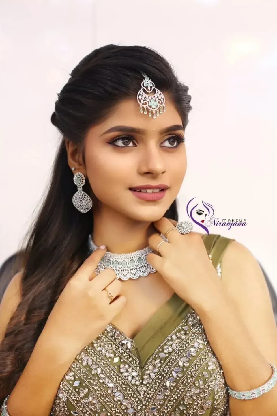 Behind the scenes — bridal makeup application by Niranjana, Chennai