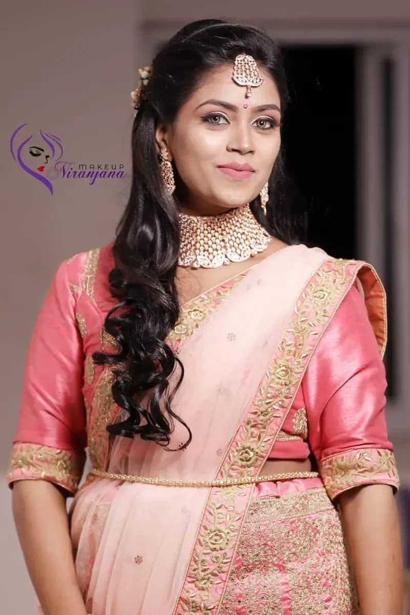 Behind the scenes — bridal makeup application by Niranjana, Chennai