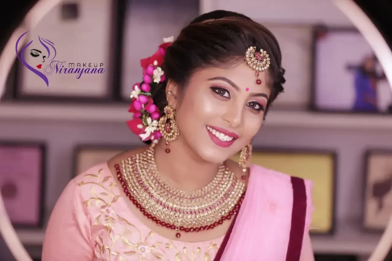 Behind the scenes — bridal makeup application by Niranjana, Chennai