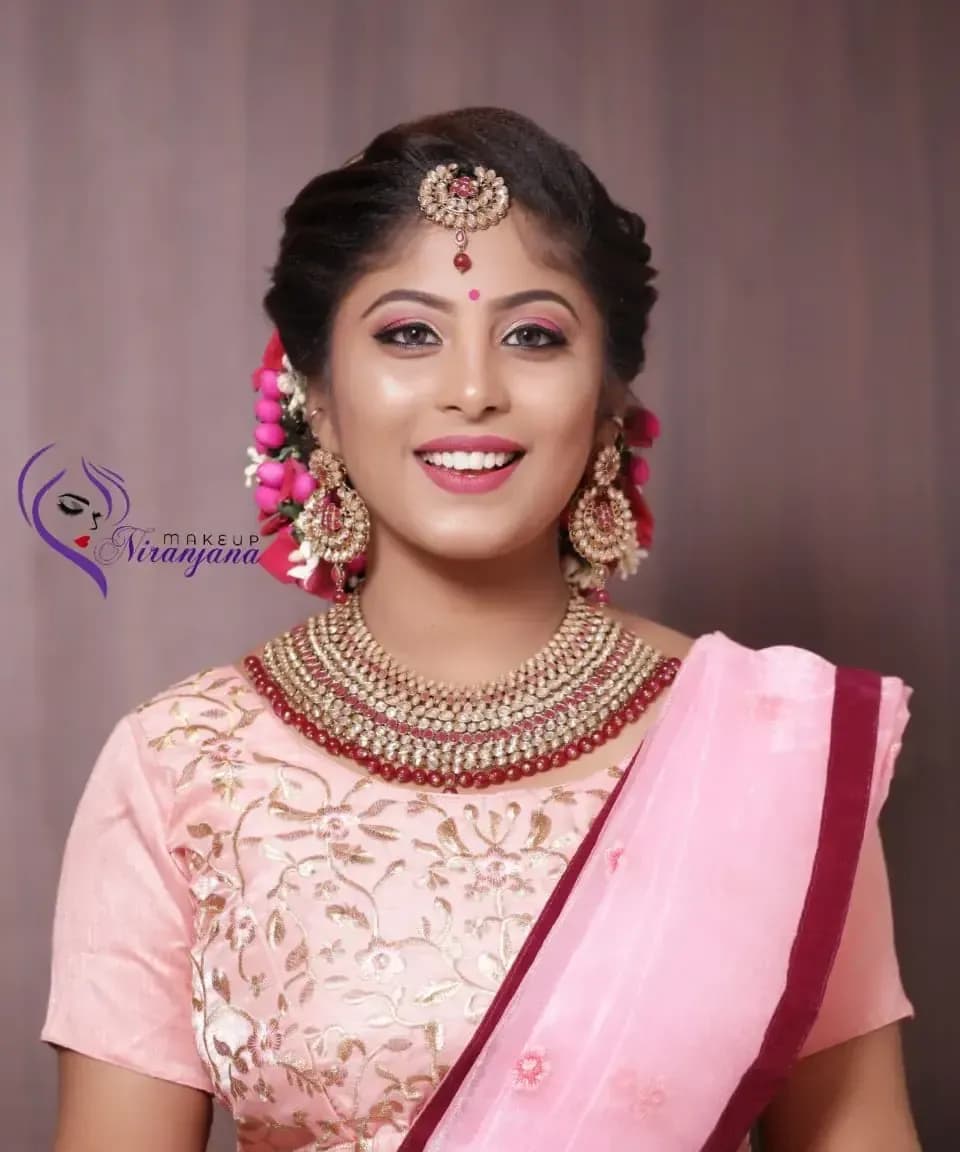 Behind the scenes — bridal makeup application by Niranjana, Chennai