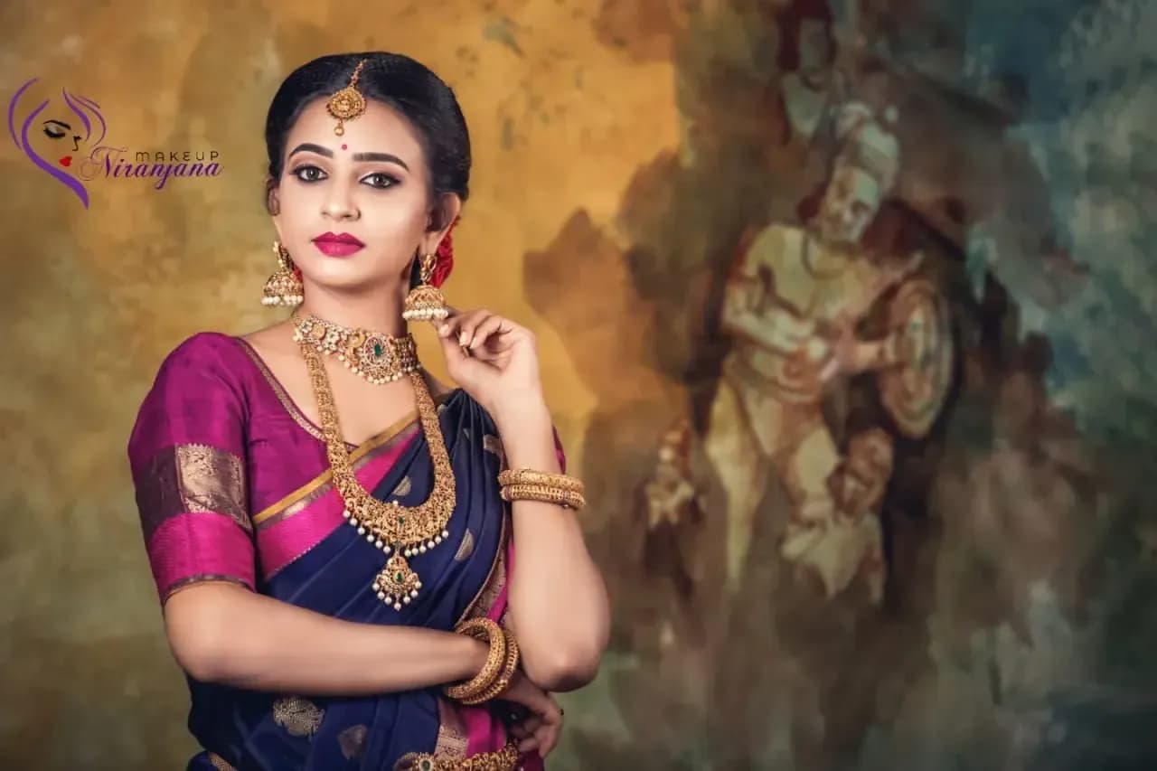 Behind the scenes — bridal makeup application by Niranjana, Chennai
