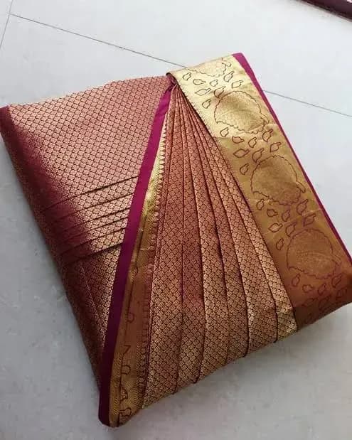 Kanjivaram saree drape — bridal styling by Makeup Niranjana, Chennai