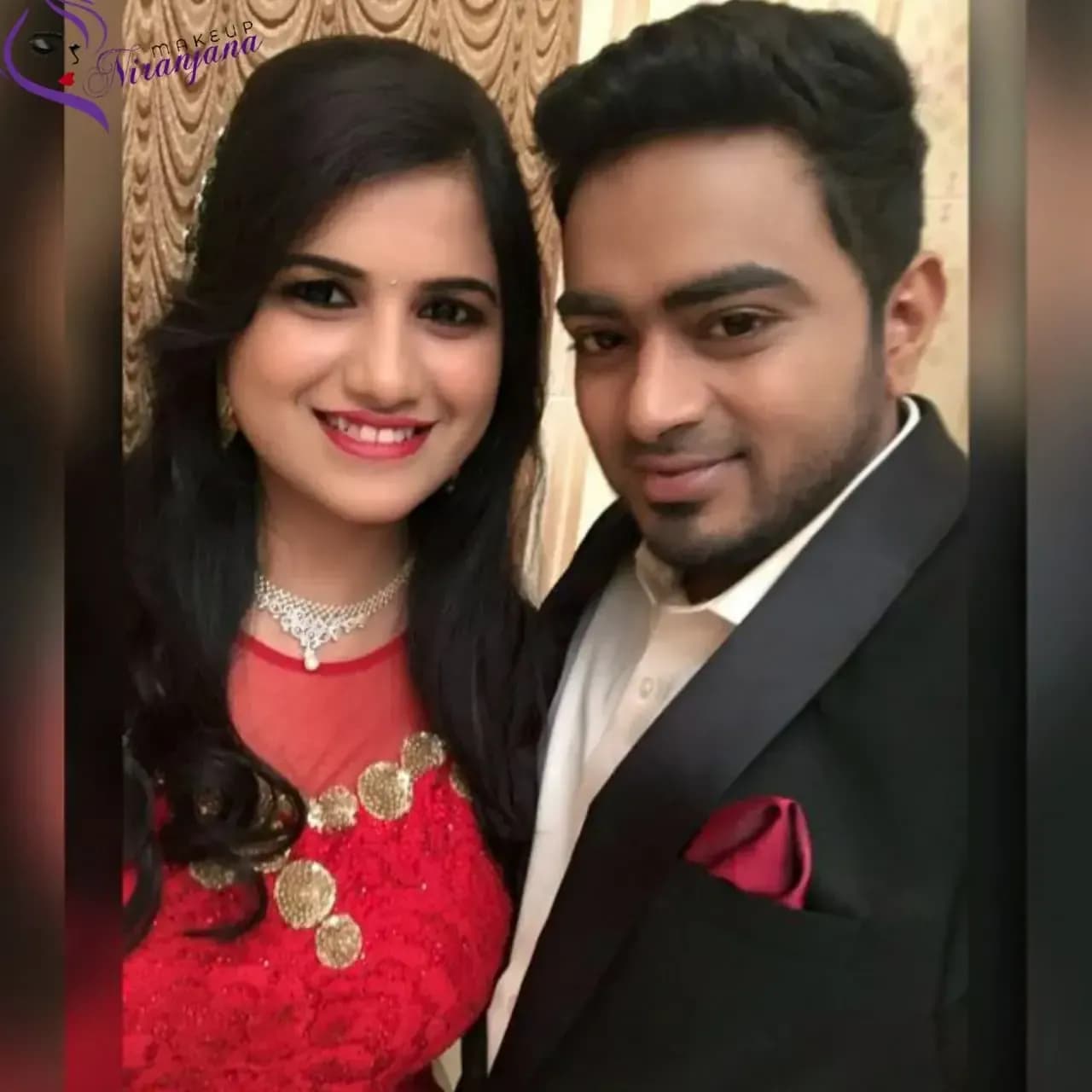 Couple and group bridal makeup at a Chennai wedding by Niranjana